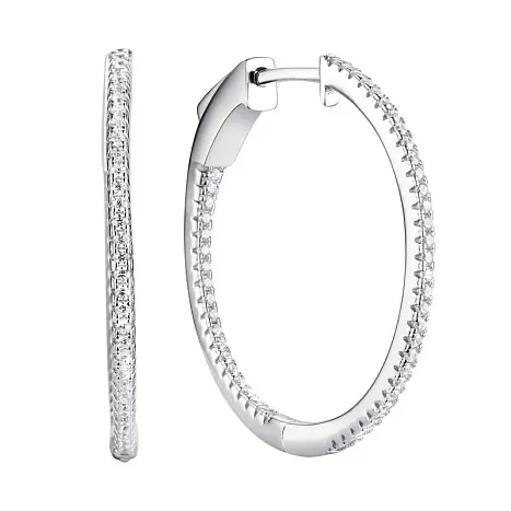 Серьги конго из серебра