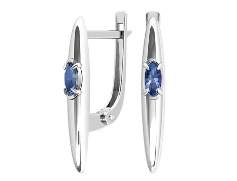 Серьги с английским замком из серебра
