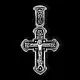 Подвеска крест из серебра