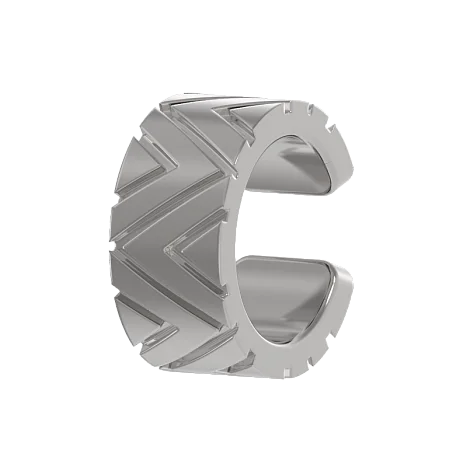 Серьги каффы из серебра