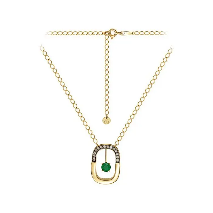 Цепь колье из желтого золота