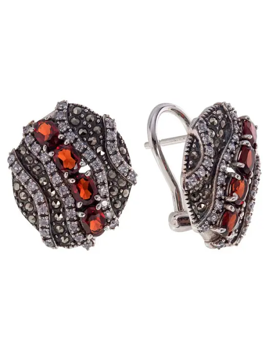 Серьги с английским замком из серебра