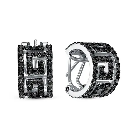 Серьги с английским замком из серебра