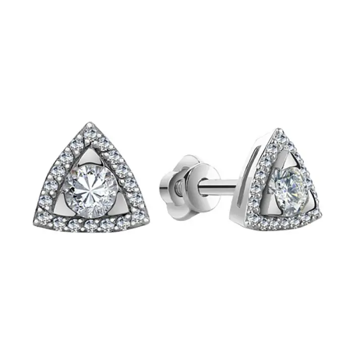 Серьги пуссеты из серебра