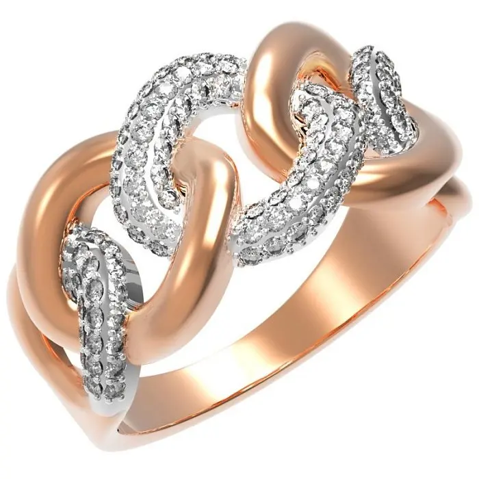 Кольцо декоративное из красного золота