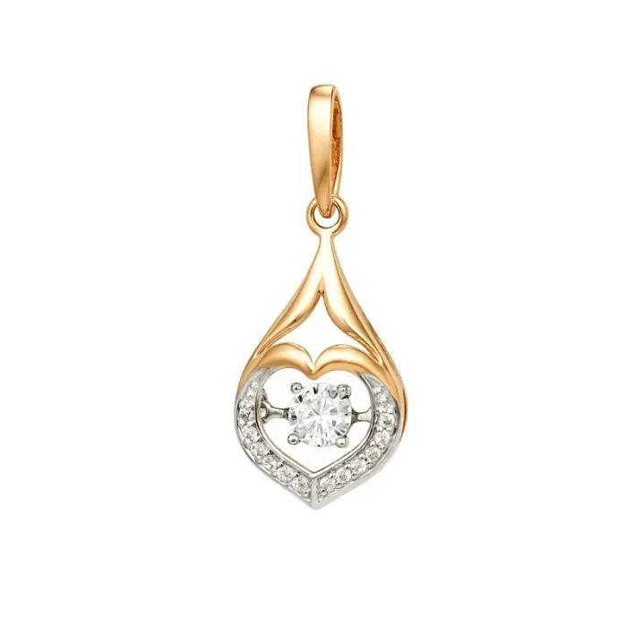 Подвеска декоративная из красного золота