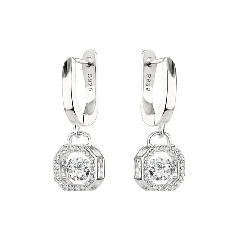 Серьги подвесные из серебра