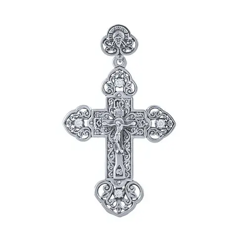 Подвеска крест из серебра