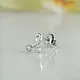 Серьги одиночные из серебра