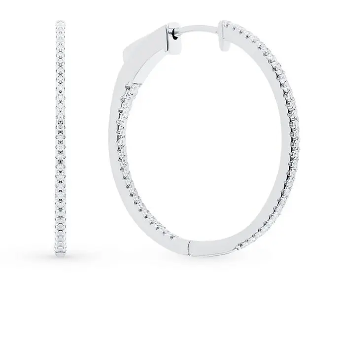 Серьги конго из серебра