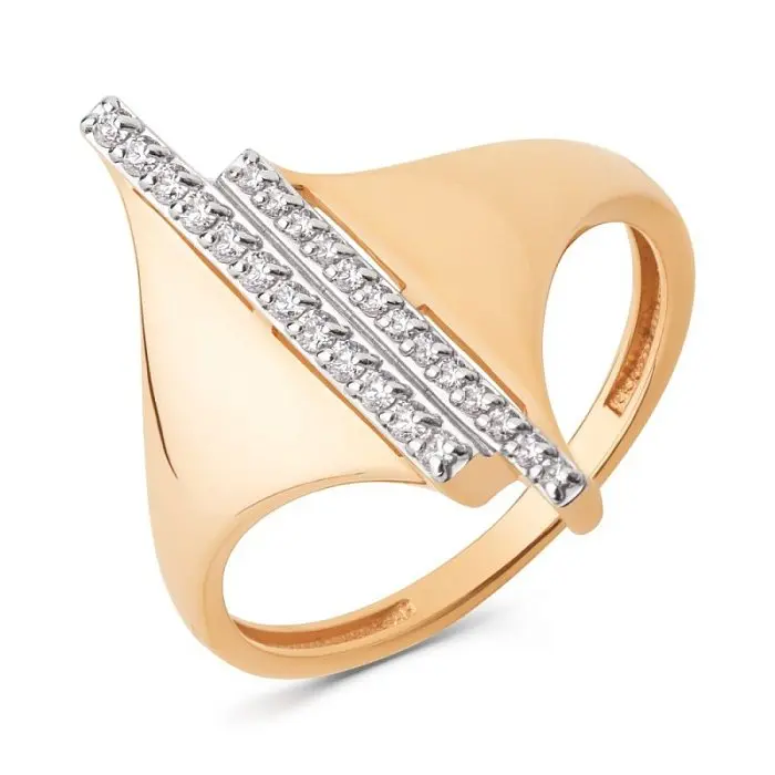 Кольцо декоративное из красного золота