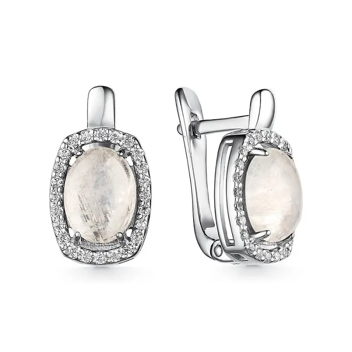 Серьги с английским замком из серебра
