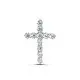 Подвеска декоративный крест из серебра