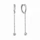 Серьги подвесные из серебра