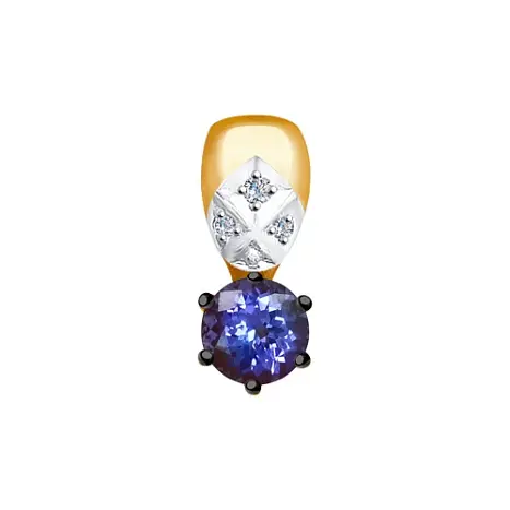 Подвеска декоративная из комбинированного золота