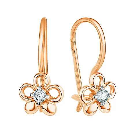 Серьги детские из позолоты
