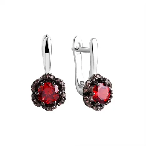 Серьги с английским замком из серебра