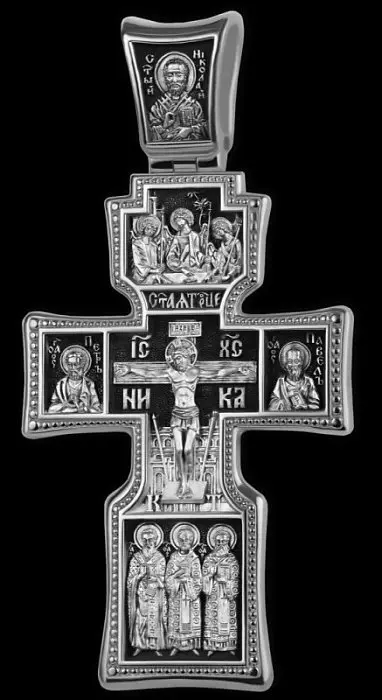 Подвеска крест из серебра