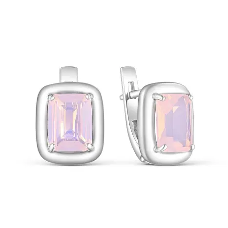 Серьги с английским замком из серебра