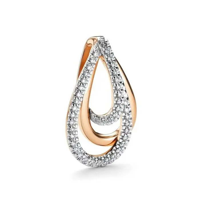 Подвеска бегунок из комбинированного золота вид 1