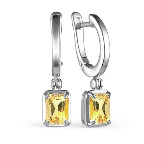 Серьги подвесные из серебра