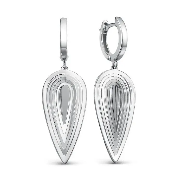 Серьги подвесные из серебра