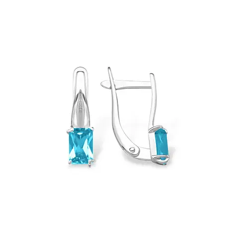 Серьги с английским замком из серебра