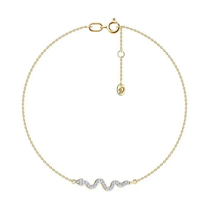 Браслет декоративный из красного золота