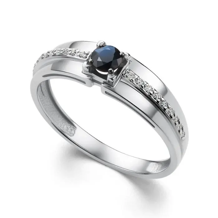 Кольцо декоративное из белого золота