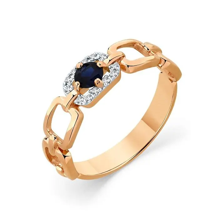 Кольцо декоративное из красного золота вид 1