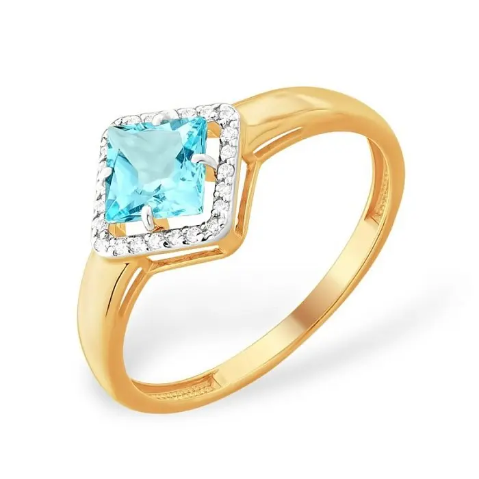 Кольцо декоративное из красного золота