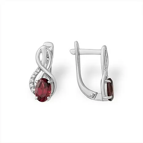 Серьги с английским замком из серебра