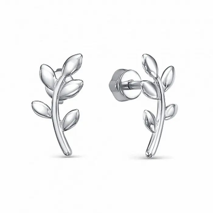 Серьги пуссеты из серебра