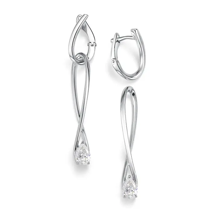 Серьги с английским замком из серебра