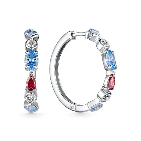 Серьги конго из серебра