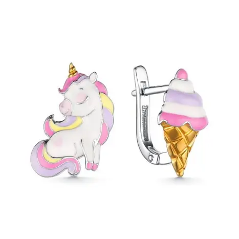 Серьги детские из серебра