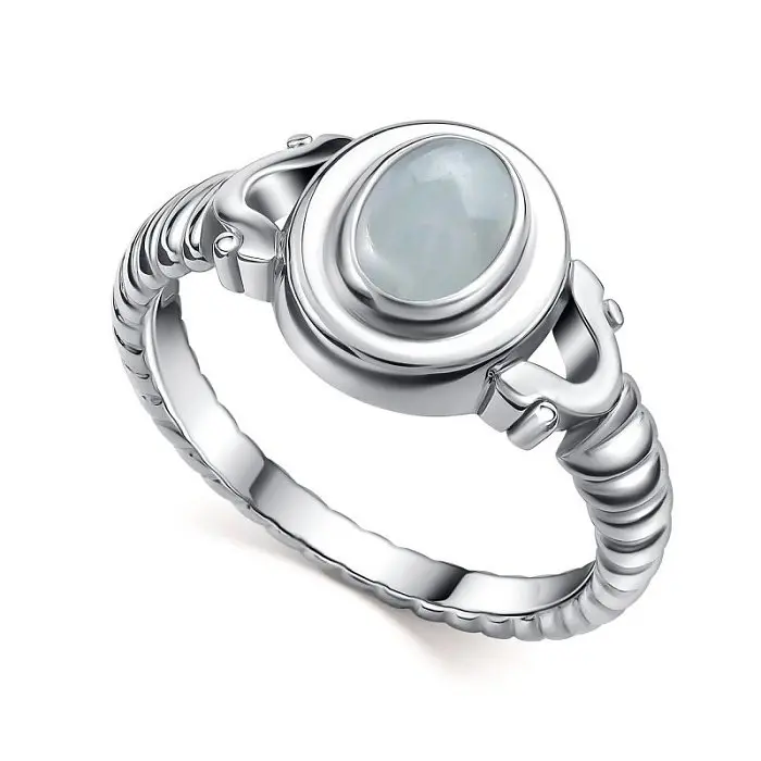 Кольцо декоративное из серебра вид 1