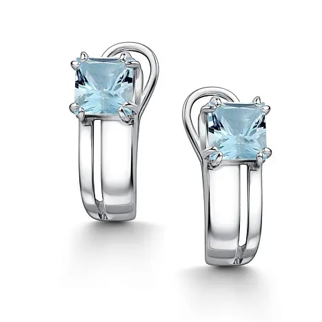 Серьги с английским замком из серебра