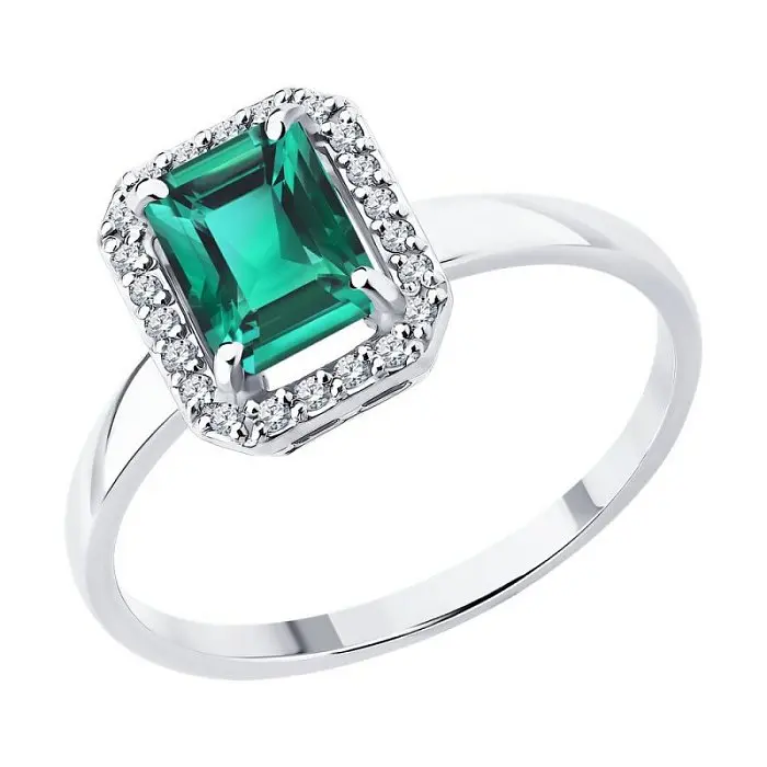 Кольцо декоративное из белого золота