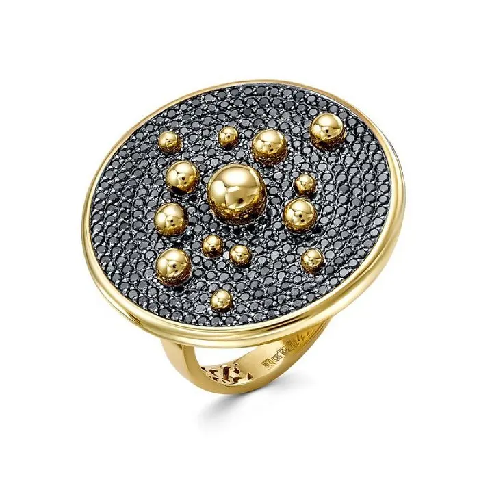 Кольцо декоративное из желтого золота