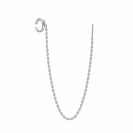 Серьги каффы из серебра