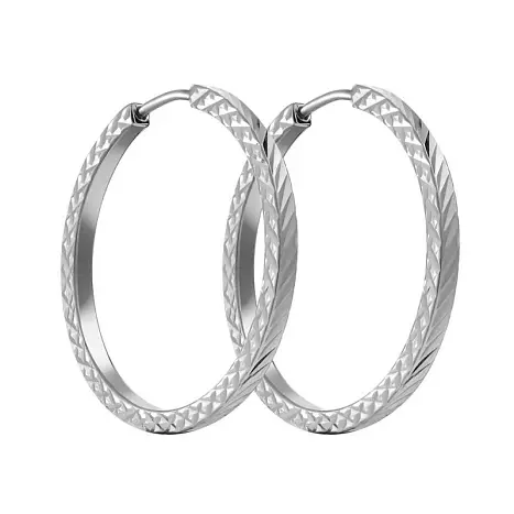 Серьги конго из серебра