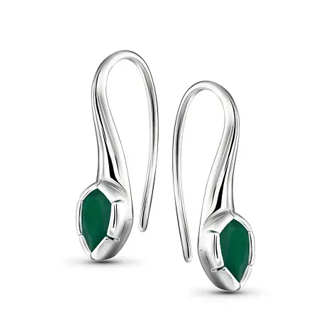 Серьги петельки из серебра