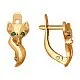 Серьги детские из красного золота