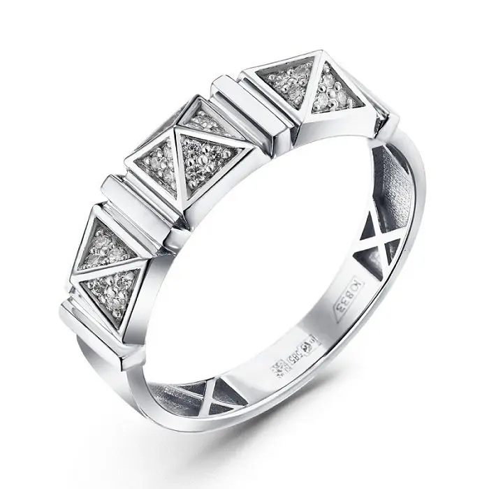 Кольцо декоративное из белого золота