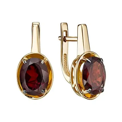 Серьги с английским замком из красного золота