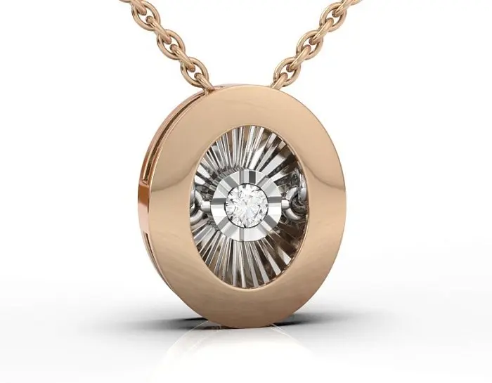 Цепь колье из комбинированного золота