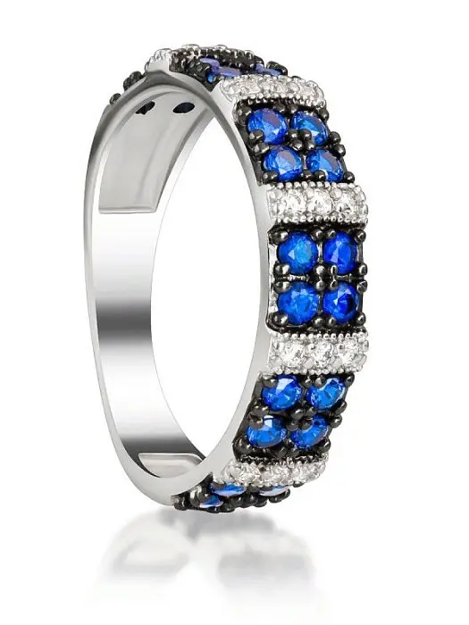 Кольцо декоративное из серебра вид 1