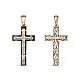 Подвеска крест из комбинированного золота