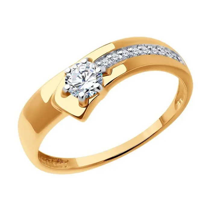 Кольцо декоративное из красного золота